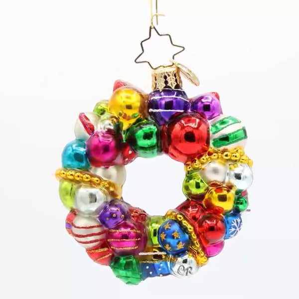 Christopher Radko Joyful Wreath Little Gem Ornament