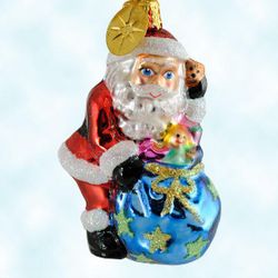 Christopher Radko MIDNIGHT DELIVERY Santa Little Gem ornament
