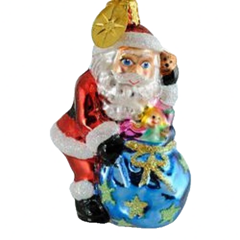 Christopher Radko MIDNIGHT DELIVERY Santa Little Gem ornament