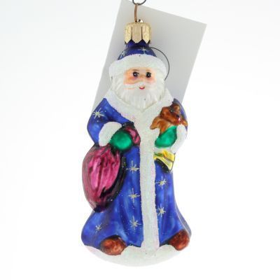Christopher Radko Petite PERE NOEL Santa Blue ornament