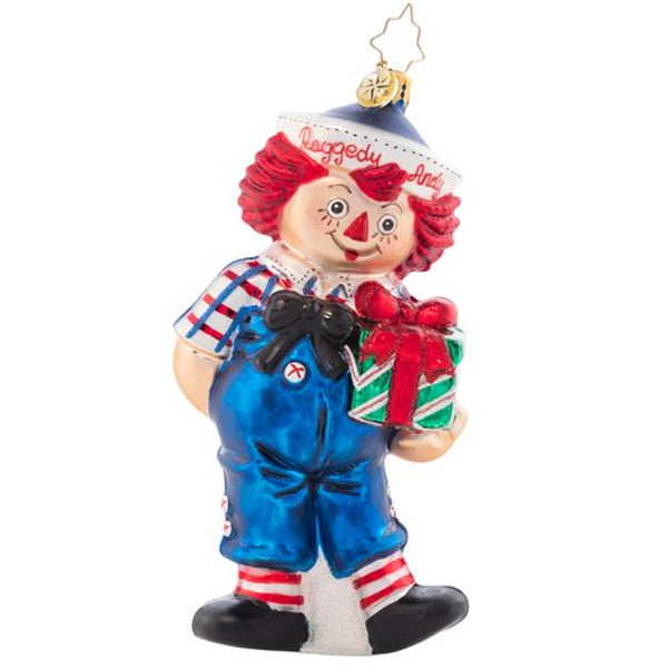 Christopher Radko Raggedy Andy Presents Christmas Ornament