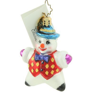Christopher Radko Snow Star Snowman Little Gem Ornament 1010130