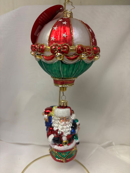 Christopher Radko Soaring To Holiday Heights Hot Air Balloon ornament