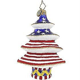 Christopher Radko Patriotic Stars N Stripes Salute Tree Ornament