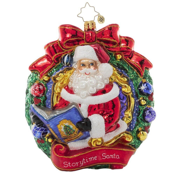 Christopher Radko Santa's Story Time Wreath Ornament