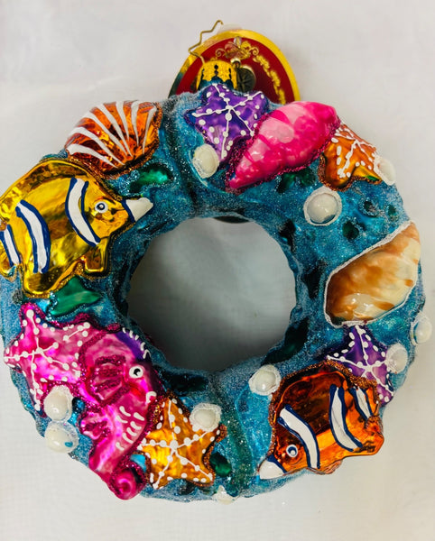 Christopher Radko Under The Sea Wreath Beach Tropical ornament