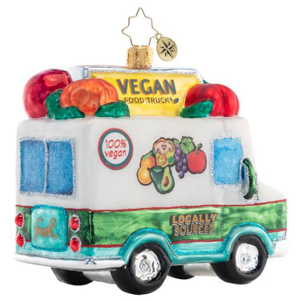 Christopher Radko Veggie Express Vegan Food Truck ornament