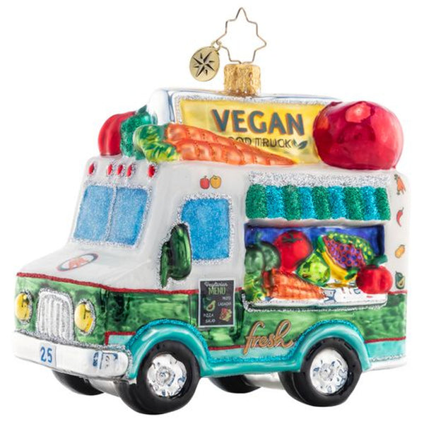 Christopher Radko Veggie Express Vegan Food Truck ornament