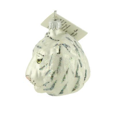 Christopher Radko White Tiger Face Jungle Ornament 910051