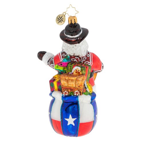 Christopher Radko Boot Scootin' Santa Texas Ornament