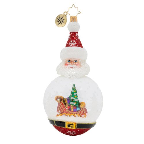 Christopher Radko Santa's Snowy Dome Ornament