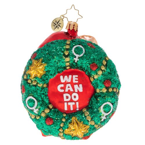 Christopher Radko Fight For Women's Rights Wreath Ornament