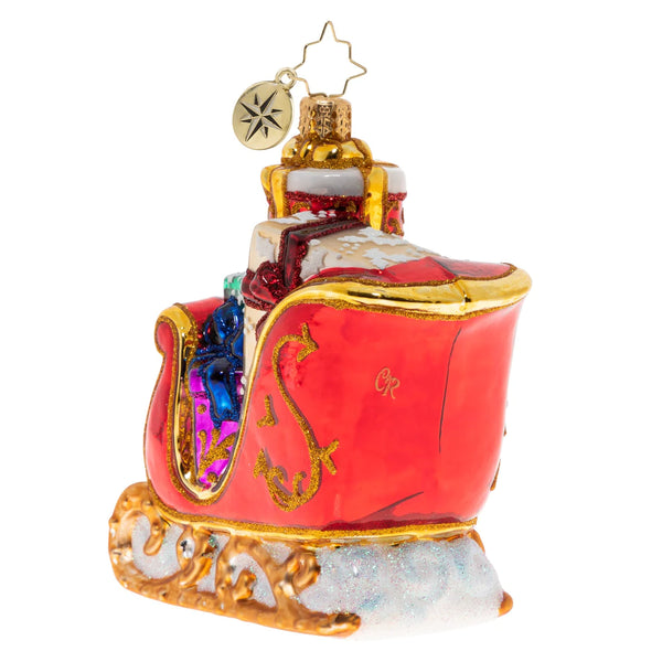 Christopher Radko Surprises On The Way Sleigh Ornament