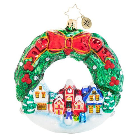 Christopher Radko An All-Around Christmas Town! Wreath Ornament