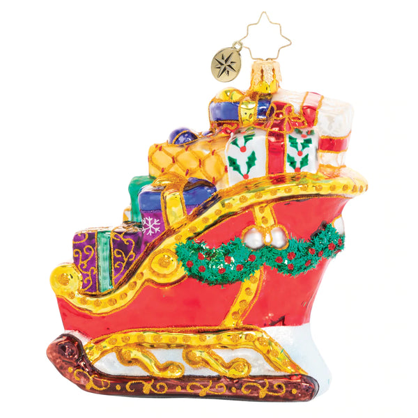 Christopher Radko Joyful Journey Sleigh full of Gifts Ornament