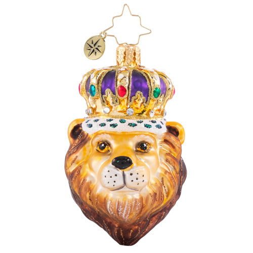 Christopher Radko Lion Roaring Royalty Little Gem Ornament