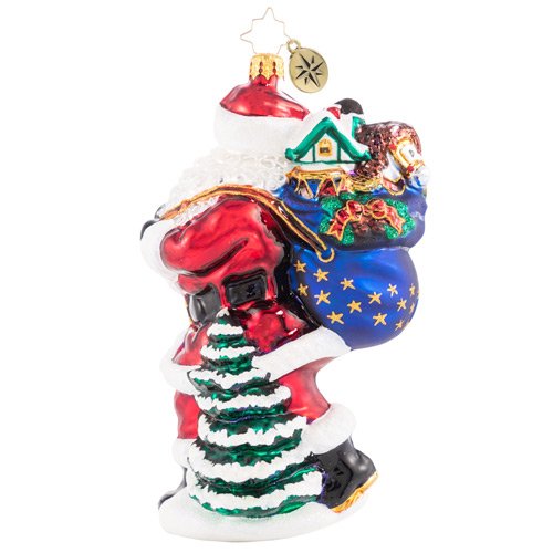 Christopher Radko Trailblazing Through The Trees Santa Ornament