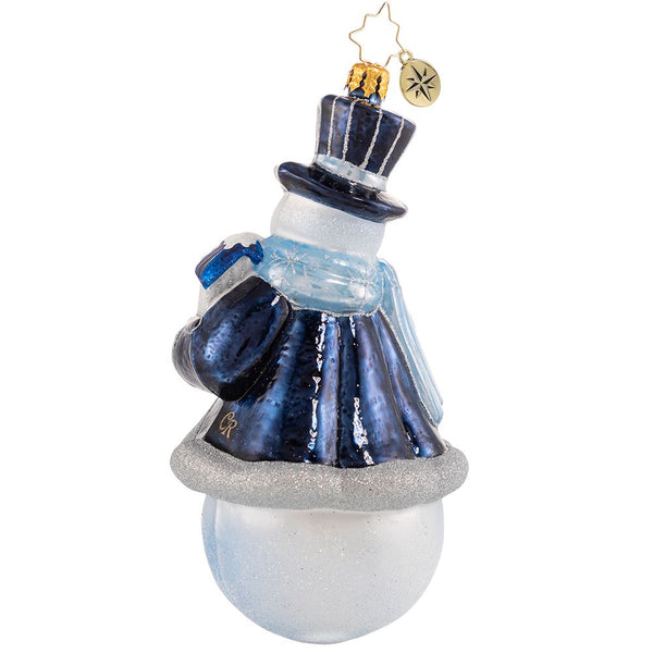 Christopher Radko Spending The Day With Mr. Blue Jay Bird & Snowman Ornament