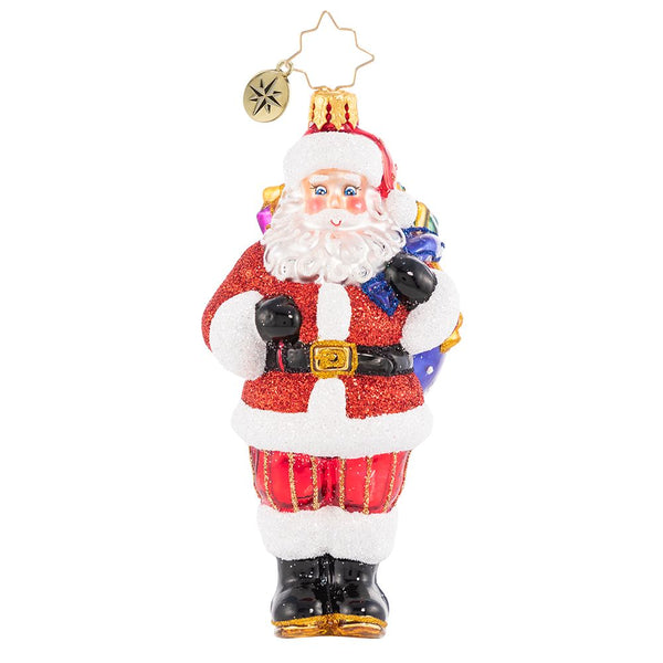Christopher Radko Delivering Delight Small Santa Ornament