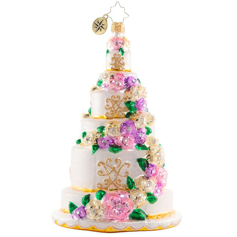 Christopher Radko Six-Tier Celebration Wedding Cake Ornament