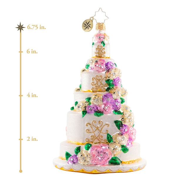 Christopher Radko Six-Tier Celebration Wedding Cake Ornament