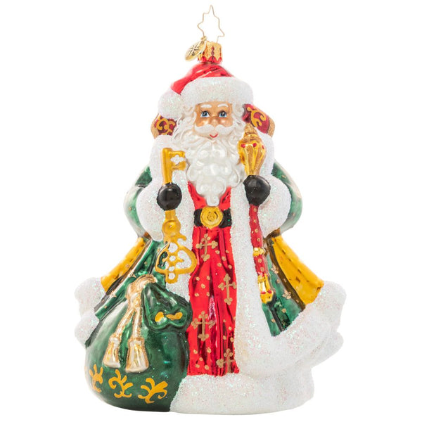 Christopher Radko Festive Finery Santa Ornament