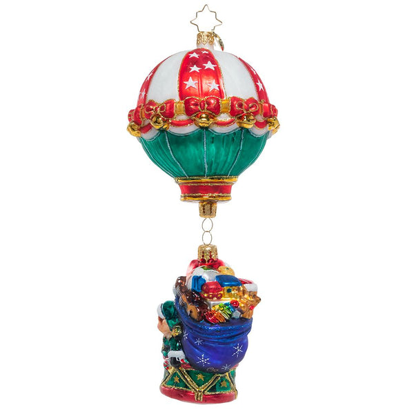 Christopher Radko Soaring To Holiday Heights Hot Air Balloon ornament