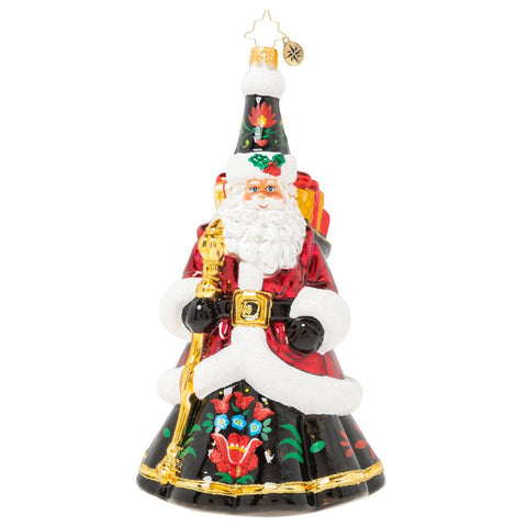 Christopher Radko Festive Folk Santa Danish Ornament Limited Edition