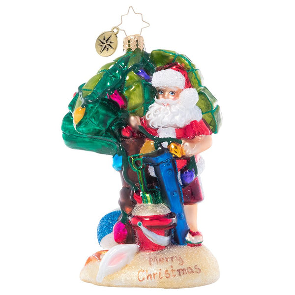 Christopher Radko Sandy Claus Santa Beach Ornament