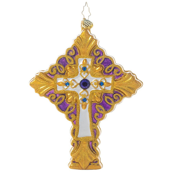 Christopher Radko Cross Golden Grace Ornament