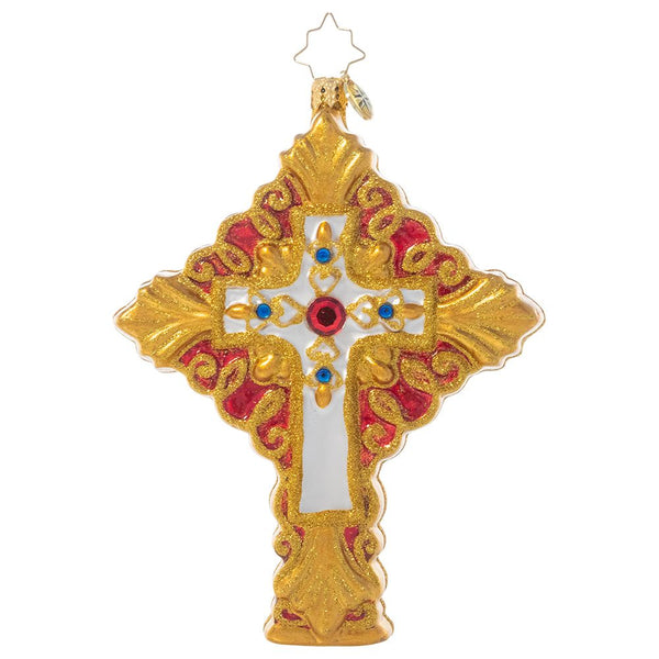 Christopher Radko Cross Golden Grace Ornament