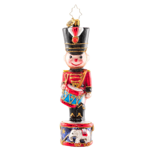 Christopher Radko Cheerful Toy Soldier & Drum Ornament