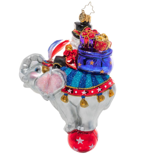Christopher Radko Ringmaster Claus Circus Elephant Ornament