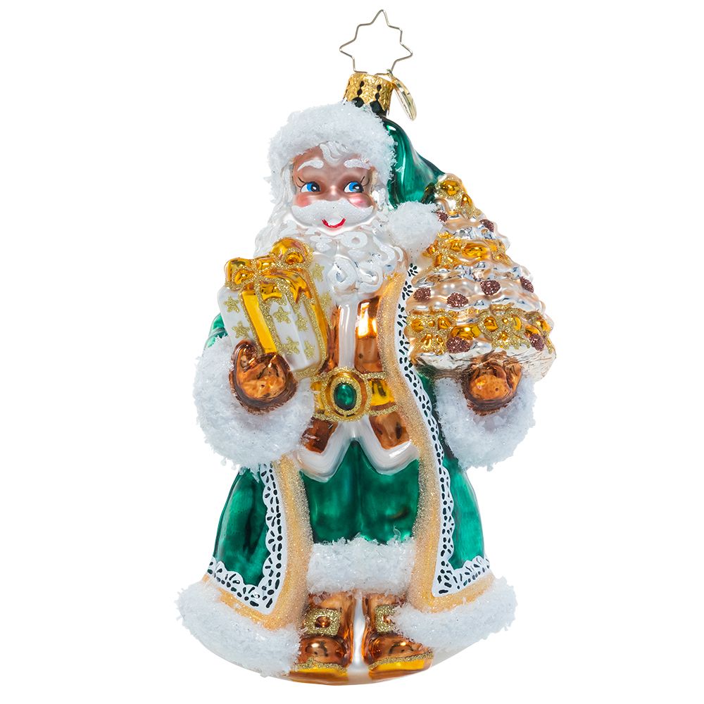 Christopher Radko Emerald City Santa Father Christmas Ornament