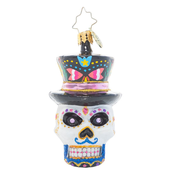 Christopher Radko One Dapper Calavera Gem Skull Ornament