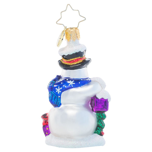 Christopher Radko A Little Bird Told Me Little Gem Snowman Ornament