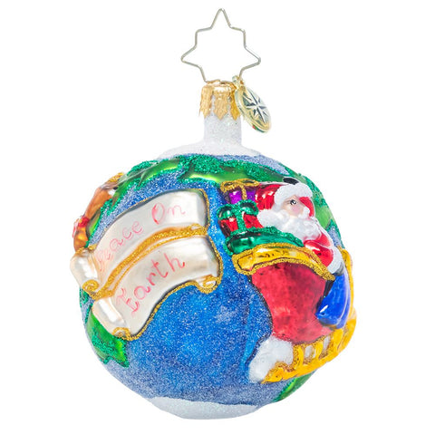 Christopher Radko All I Want For Christmas Gem World Peace Ornament