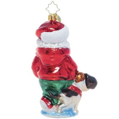Christopher Radko Santa's Best Friend, his Dog Ornament