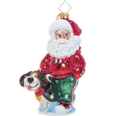 Christopher Radko Santa's Best Friend, his Dog Ornament