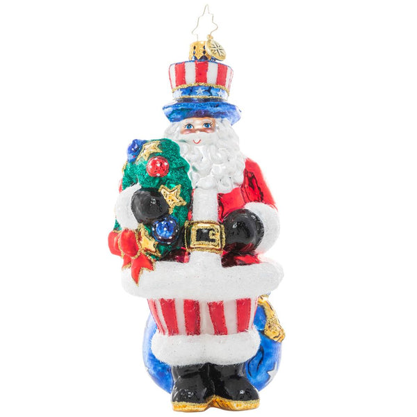 Christopher Radko Proud Patriot Santa 4th of July Ornament