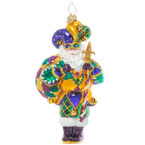 Christopher Radko Bourbon Street Santa Mardi Gras Ornament