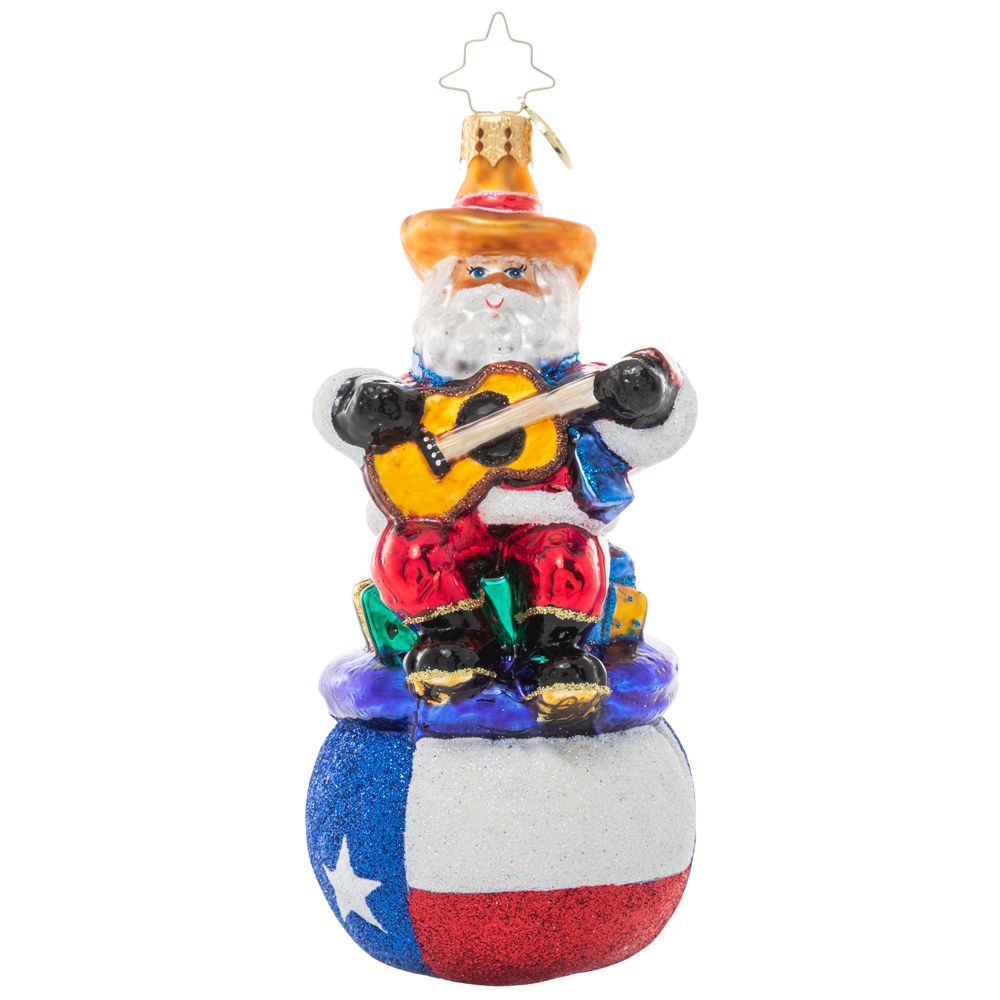Christopher Radko Pride of Texas Santa Ornament
