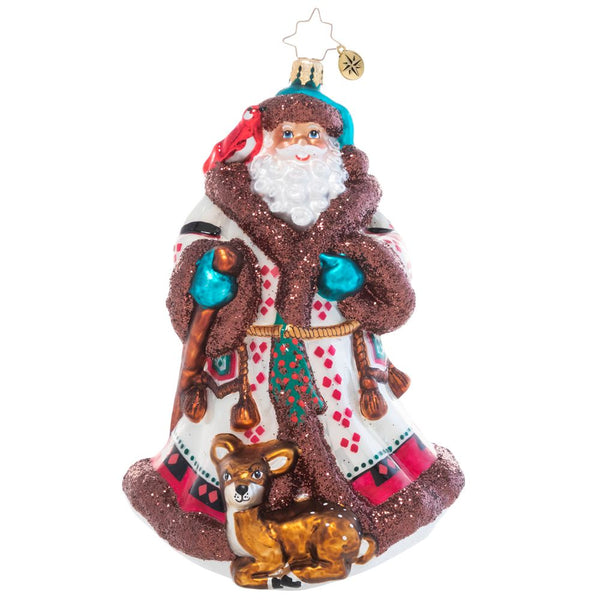 Christopher Radko Woodland Magic Santa Ornament