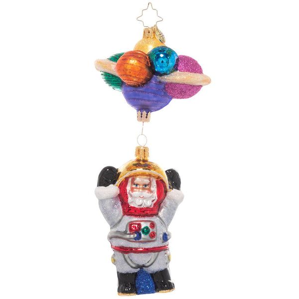 Christopher Radko Santa in Space 2 part Astronaut Ornament