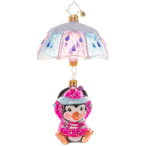 Christopher Radko When it Rains It Pours Penguin & Umbrella Ornament