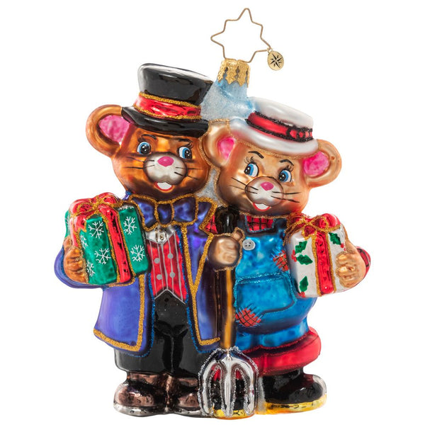 Christopher Radko A "Tail" Of Two Cities Mice Couple Ornament