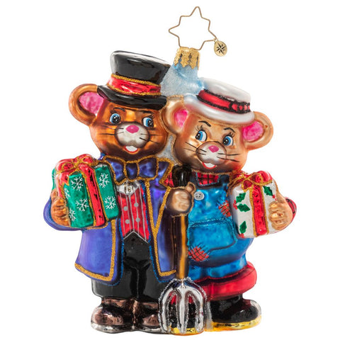 Christopher Radko A "Tail" Of Two Cities Mice Couple Ornament