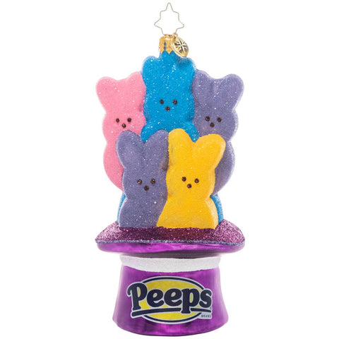 Christopher Radko Pop Go The PEEPS! Candy Marshmallow Bunny Ornament