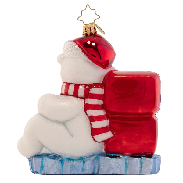 Christopher Radko A Coke On Ice Polar Bear Ornament Coca Cola