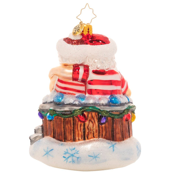 Christopher Radko Holiday Hot Tub Santa & Mrs Claus Ornament